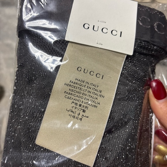 Gucci Lux GG logo Net Tights in Grey colour, GG KNIT TIGHTS size S or M - Picture 6 of 8